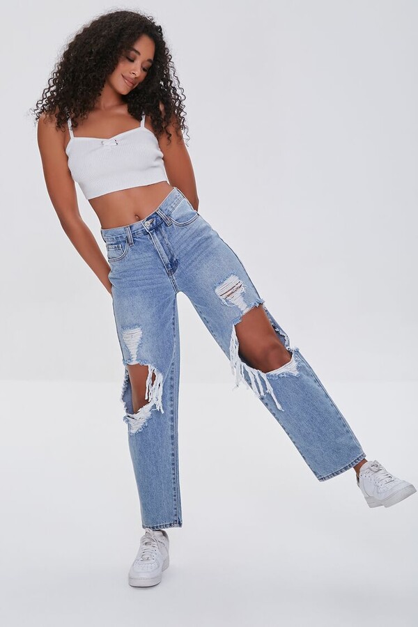 Forever 21 Distressed Boyfriend Jeans - ShopStyle
