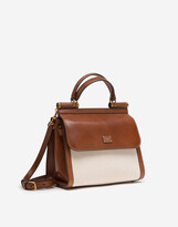 Thumbnail for your product : Dolce & Gabbana Medium Sicily 58 bag in canvas and cowhide