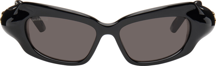 【BALENCIAGA】PALAZZO RECTANGLE サングラス Women's Palazzo Rectangle Sunglasses in Black | Balenciaga US