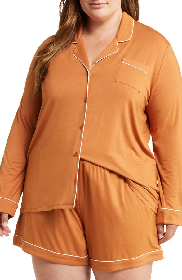 Nordstrom Moonlight Eco Long Sleeve Stretch Modal Short Pajamas - ShopStyle  Plus Size Clothing