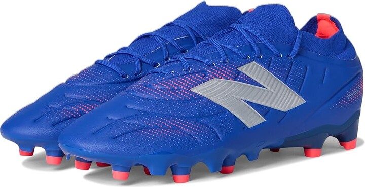 New Balance Tekela Team Low Laced FG V5 Soccer Cleats Soccer Shoes Blue Gemstone/Energy Red/Silver : US Men's 11 - Women's 12.5 D - Medium