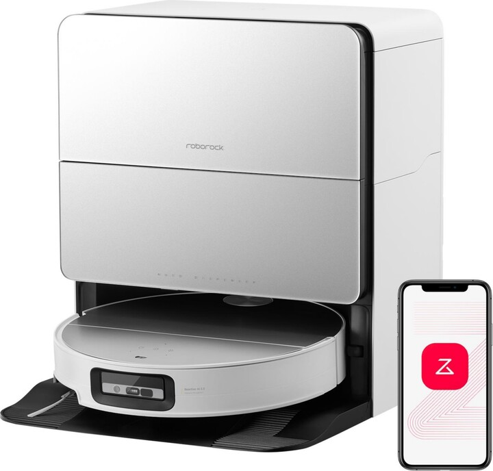 Roborock Saros 10 Robot Vacuum and Mop, 3.14 inches Ultra Thin Design, Auto Mop Detachment, 0% Hair Tangling, 22,000 Pa Suction Power and 10-in-1 Dock