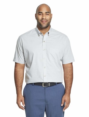 Van Heusen Men's Big and Tall Flex Short Sleeve Button Down Check Shirt