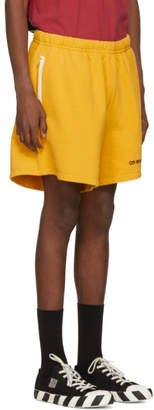Off-White Yellow Champion Reverse Weave Edition Lounge Shorts