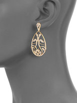 Thumbnail for your product : Adriana Orsini Pave Crystal Floral Filigree Teardrop Earrings