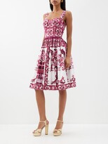 Thumbnail for your product : Dolce & Gabbana Majolica-print Cotton-poplin Dress