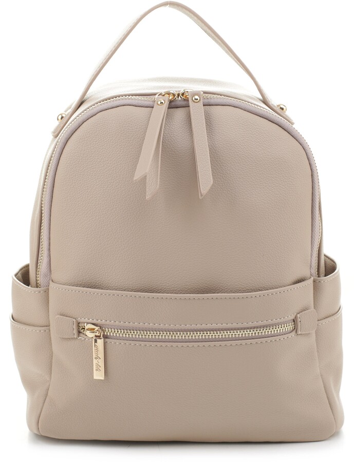 taupe backpack purse