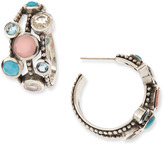 Thumbnail for your product : Stephen Dweck Nouveau Beaded Multi-Stone Triple-Row Hoop Earrings