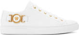 Versace White Tribute Logo Sneakers 
