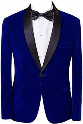 velvet coat mens blue