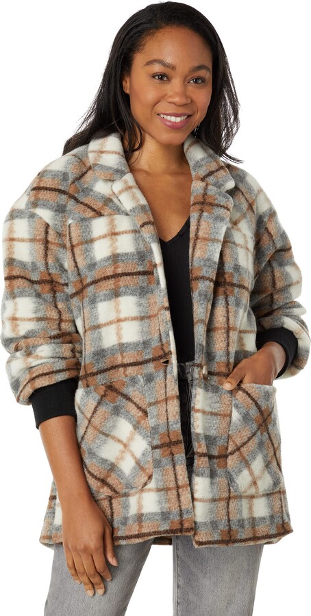 Blank NYC Womens Plaid Jacket ShopStyle