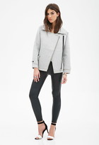 Thumbnail for your product : Forever 21 Scuba Knit Moto Jacket