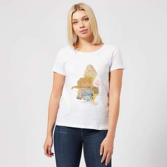 Disney Beauty And The Beast Princess Filled Silhouette Belle Women's T-Shirt