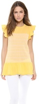 Thumbnail for your product : RED Valentino Ruffle Sleeve Tunic Top
