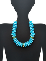 Thumbnail for your product : Kenneth Jay Lane Wavy Disc Necklace