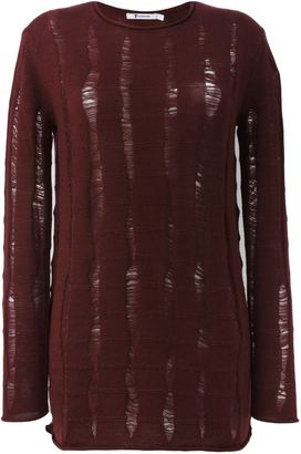 Alexander Wang T By distressed oversized jumper