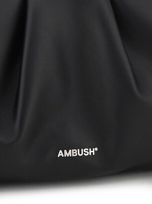 Ambush MAXI WRAP LEATHER CLUTCH OS Black Leather