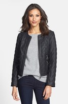 Thumbnail for your product : Chaus Quilted Faux Leather Jacket (Online Only)