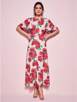 Thumbnail for your product : M&Co GLAMOUR rose cape midi dress