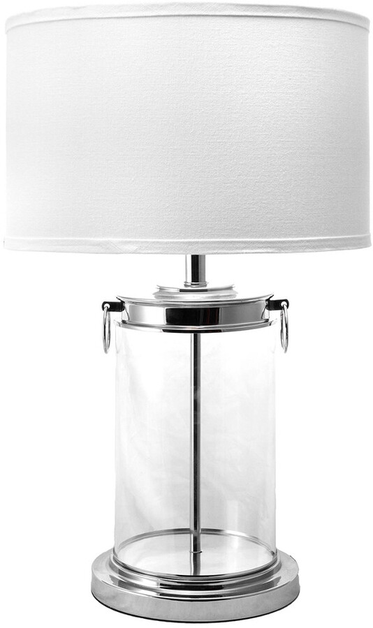 Nuloom 26in Claire Glass Vase Linen, Tailynn Table Lamp