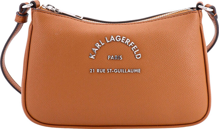 Karl Lagerfeld Logo-embossed Pebble Leather Crossbody Bag - Farfetch