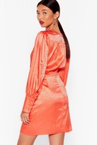 Thumbnail for your product : Nasty Gal Womens My Wild One Jacquard Mini Dress - Orange - 14