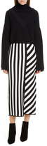 Thumbnail for your product : Victor Glemaud Stripe Merino Wool Midi Sweater Skirt