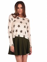 Thumbnail for your product : Vintage Havana Star Print Waffle Crop Top