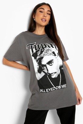 dug dårlig maling boohoo Tupac License Print Oversized T-shirt - ShopStyle