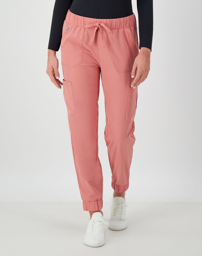 Hanes Comfort Fit Scrubs Women’s Scrub Joggers Rose Ranch Pink S