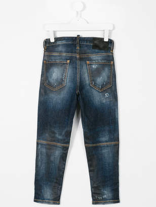 DSQUARED2 Kids distressed tapered leg jeans