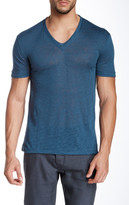 Thumbnail for your product : John Varvatos Collection V-Neck Short Sleeve Linen Tee