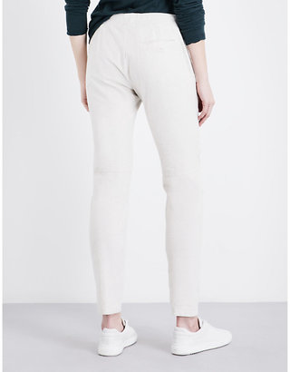 James Perse Heathered cotton-blend trousers