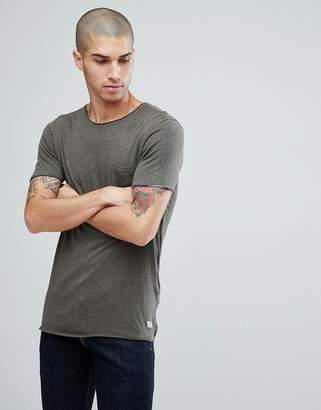 Jack and Jones Vintage T-Shirt With Raw Hem And Pocket Detail
