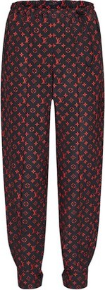 Louis Vuitton Red Monogram Jogging Pants In Technical Cotton - ShopStyle