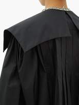 Thumbnail for your product : Chopova Lowena - Alex Balloon-sleeve Cotton-poplin Mini Dress - Womens - Black