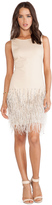 Thumbnail for your product : Haute Hippie Sleeveless Embellished Dress with Ostrich Feathers