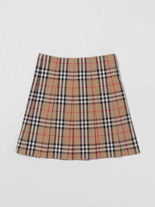 Burberry // Kids Beige Nova Check Pleated Skirt – VSP Consignment