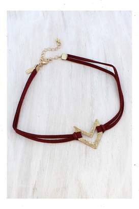Canvas Red&Gold Choker