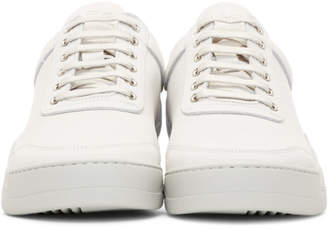 Filling Pieces White and Beige Low Ghost Sneakers