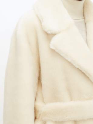 Tibi Faux Fur Wrap Coat - Womens - Cream