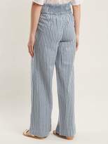Thumbnail for your product : Ace&Jig Davis Striped Wide Leg Trousers - Womens - Blue Stripe