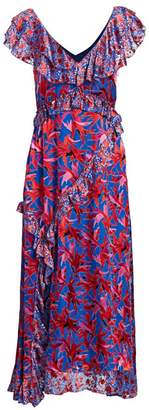 Tanya Taylor Arielle Paisley Embroidered & Leaf Print Ruffled Dress