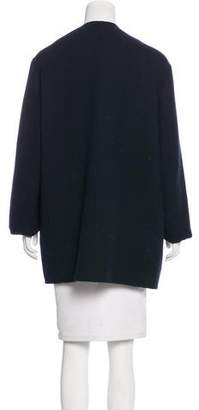 Donna Karan Wool Open-Front Coat