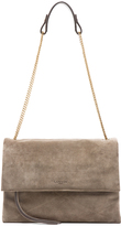 Thumbnail for your product : Lanvin Medium Velvet Calfskin Foldover Bag in Grey
