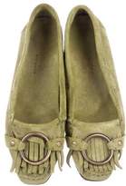 Thumbnail for your product : Saint Laurent Kiltie Square-Toe Loafers
