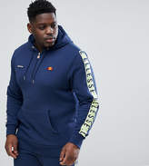 Thumbnail for your product : Ellesse 1/4 Zip Hoodie With Taping In Navy