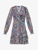Thumbnail for your product : Ted Baker Willows ruffled crepe mini wrap dress