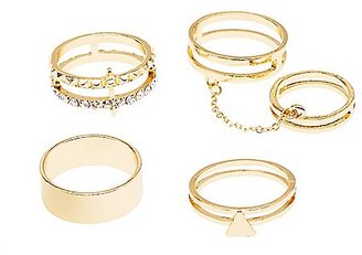 Charlotte Russe Plus Size Caged Stackable Rings - 4 Pack