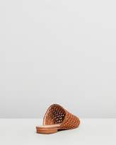 Thumbnail for your product : Schutz Leather Tress Flat Mules